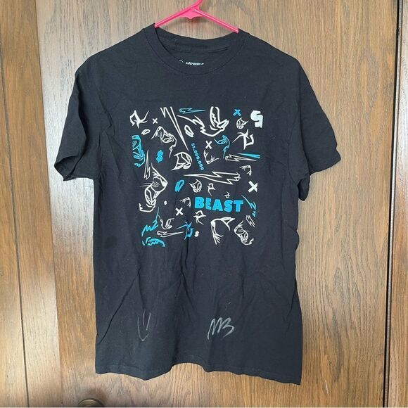 Mr. Beast Signed Black T-Shirt Size M - Picture 2 of 4
